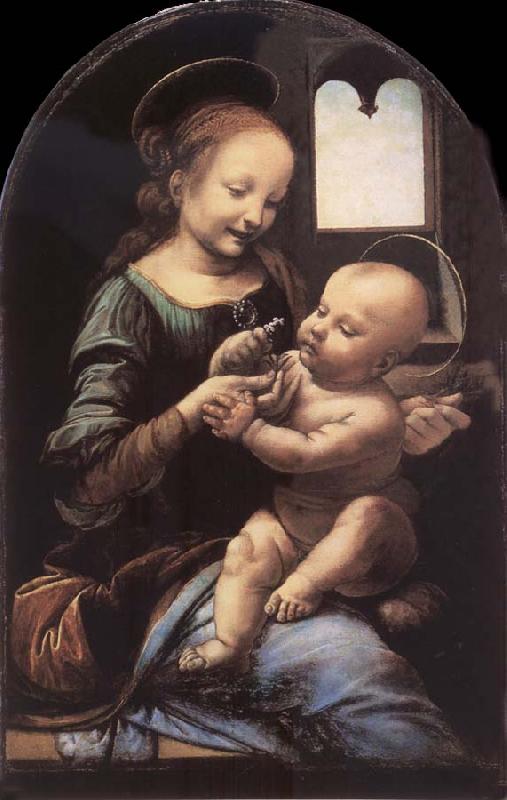 LEONARDO da Vinci The madonna with the Children Germany oil painting art